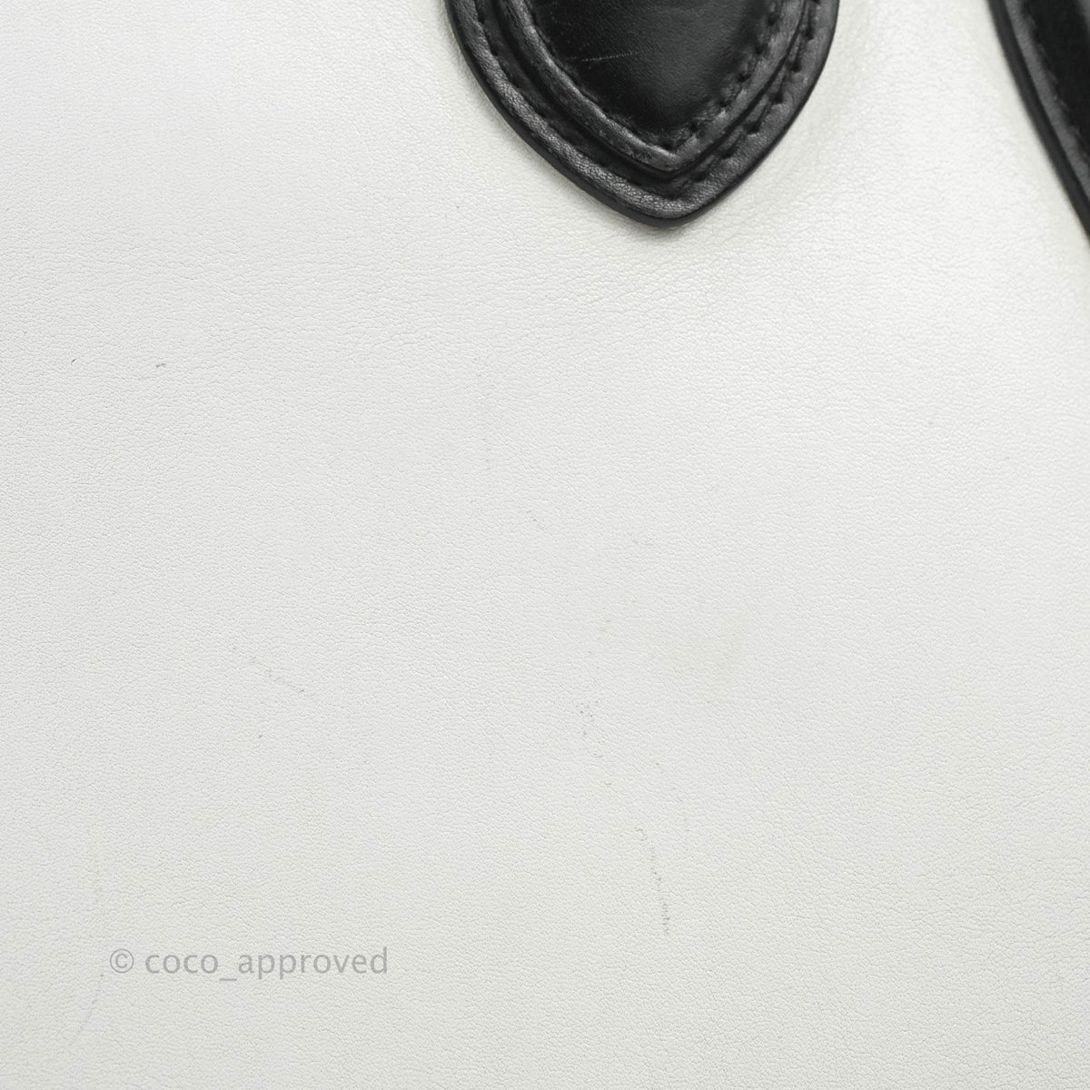 Celine Mini Luggage Bag Black/White/Brown Calfskin