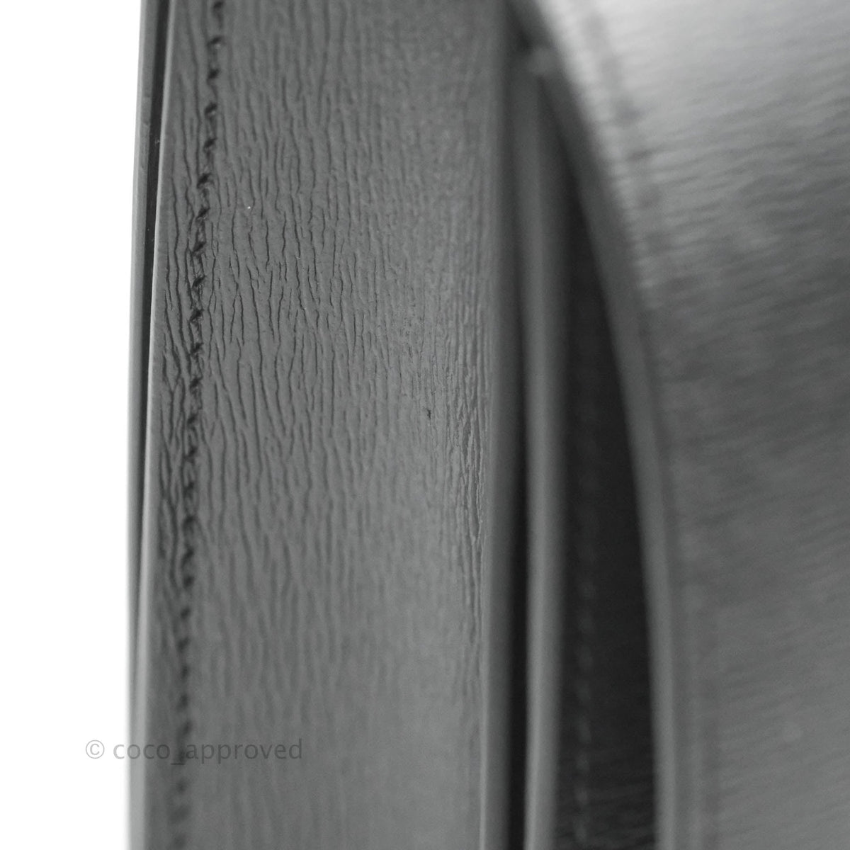 Celine Medium Classic Box Flap Dark Grey Liege Calfskin