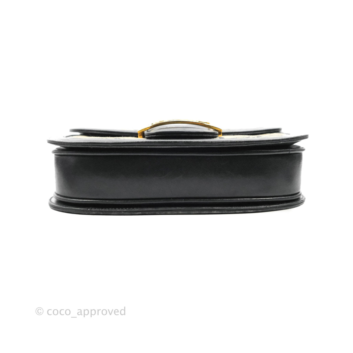 Celine Macadam Horse Carriage Bag Navy Gold Hardware