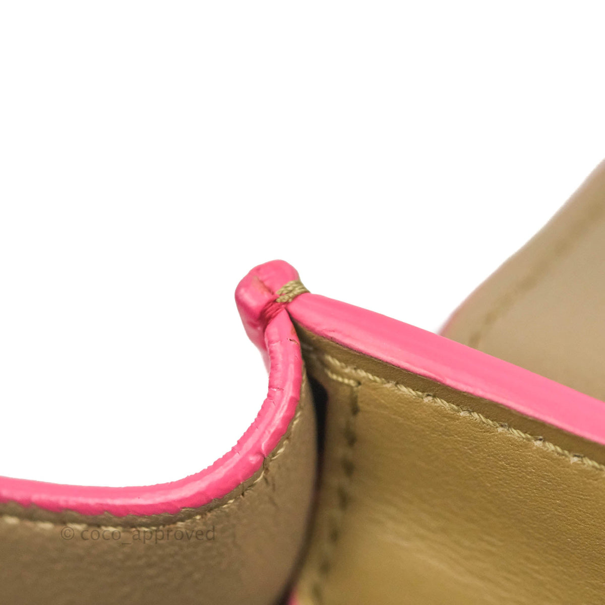 Celine Small Sleek Trapeze Beige Neon Pink Calfskin