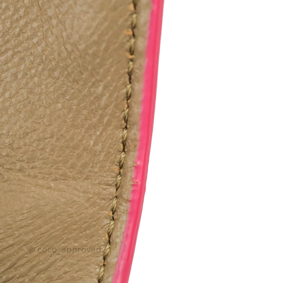 Celine Small Sleek Trapeze Beige Neon Pink Calfskin
