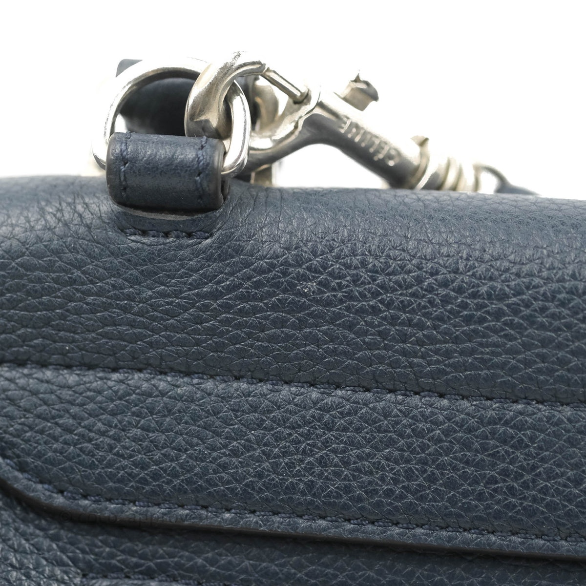 Celine Small Sleek Trapeze Navy Calfskin