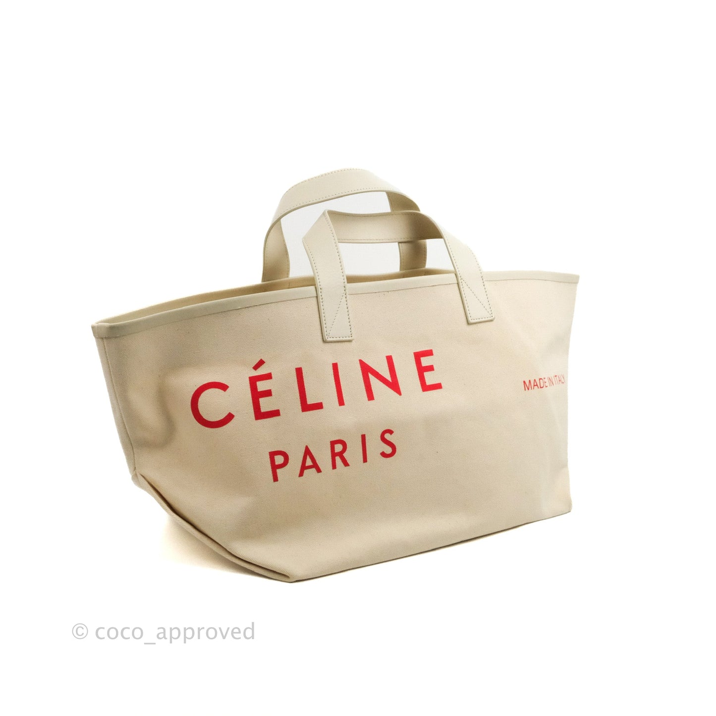 Celine Made In Tote Bag Natural Canvas