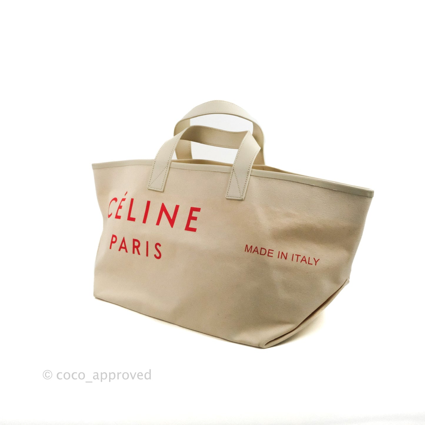 Celine Made In Tote Bag Natural Canvas