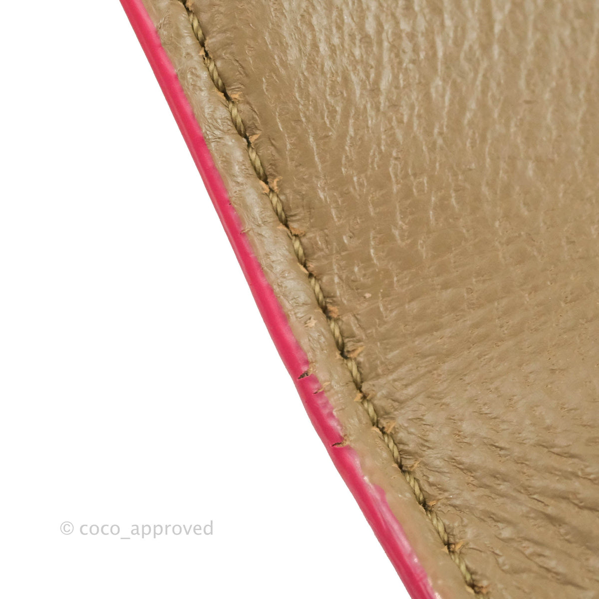 Celine Small Sleek Trapeze Beige Neon Pink Calfskin