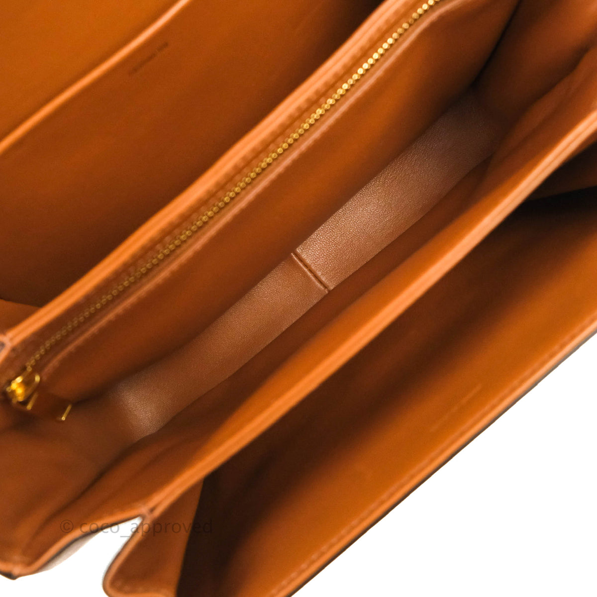 Celine Medium Triomphe Bag Chaine Triomphe Jacquard Canvas Tan Calfskin