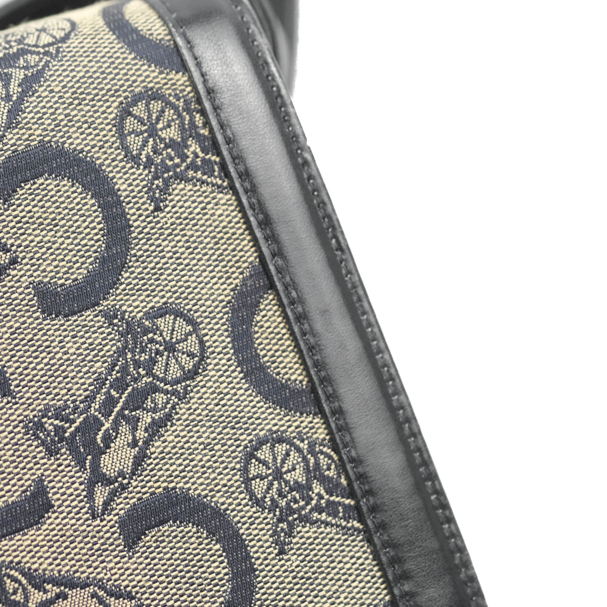 Celine Macadam Horse Carriage Bag Navy Gold Hardware