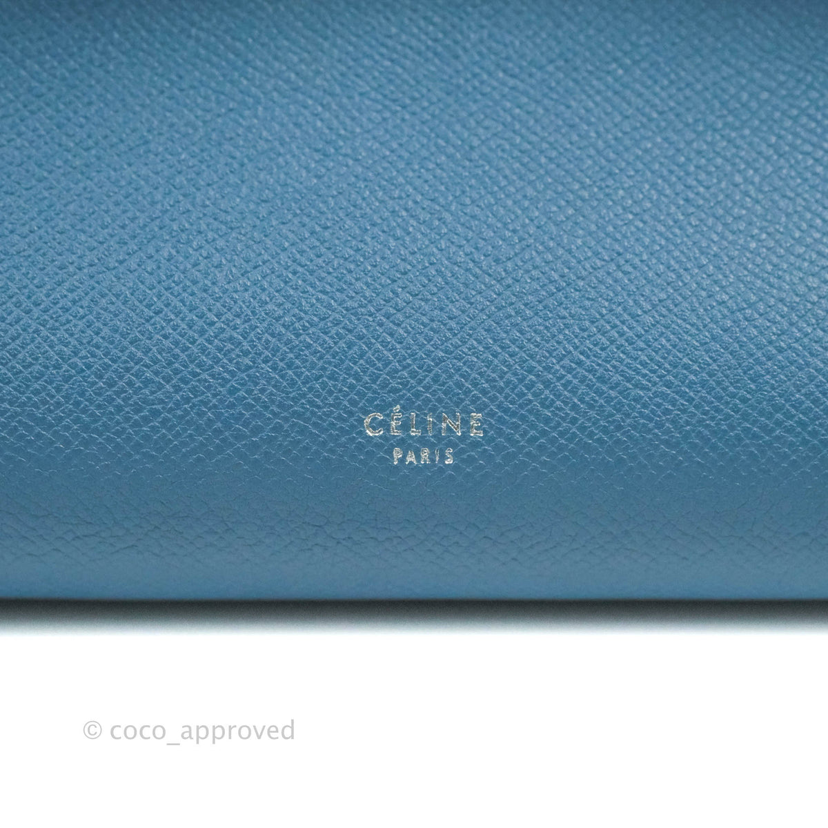 Celine Mini Belt Bag Blue Grained Calfskin Silver Hardware