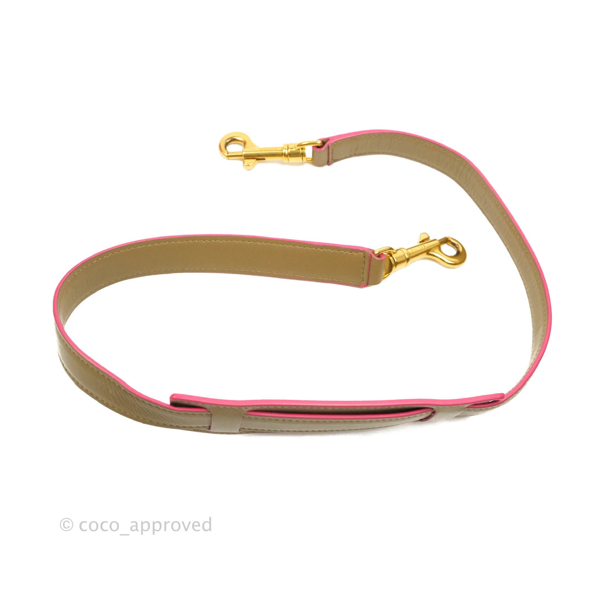 Celine Small Sleek Trapeze Beige Neon Pink Calfskin