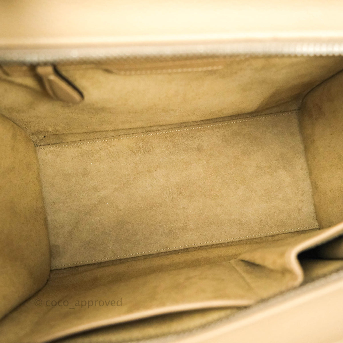 Celine Micro Luggage Handbag Dune Grained Calfskin