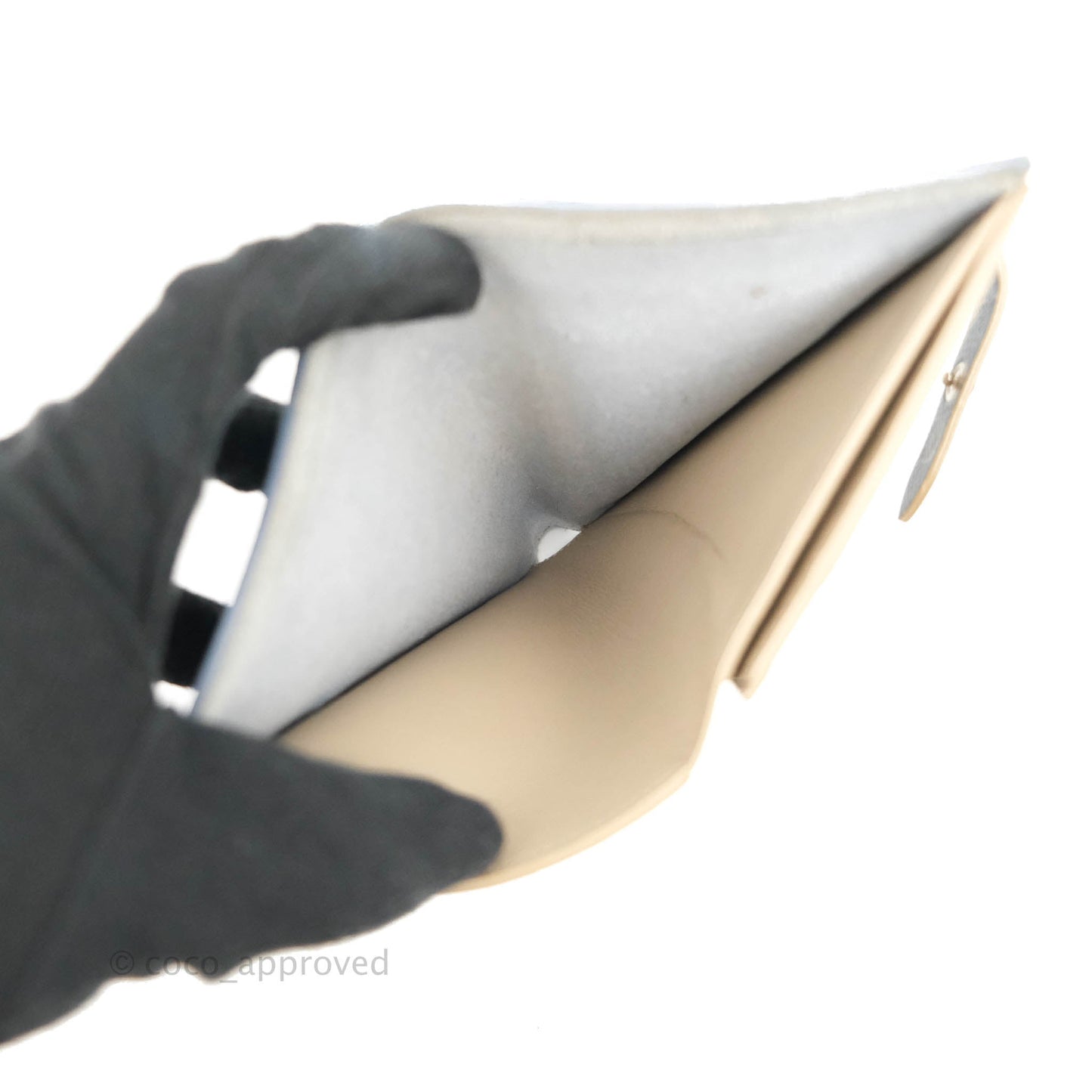 Celine Strap Medium Wallet Grained Leather Blue/Taupe