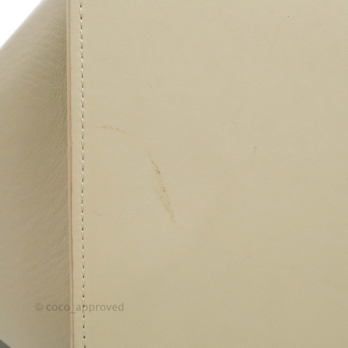 Celine Small Sleek Calfskin Tri-Color Trapeze Ivory