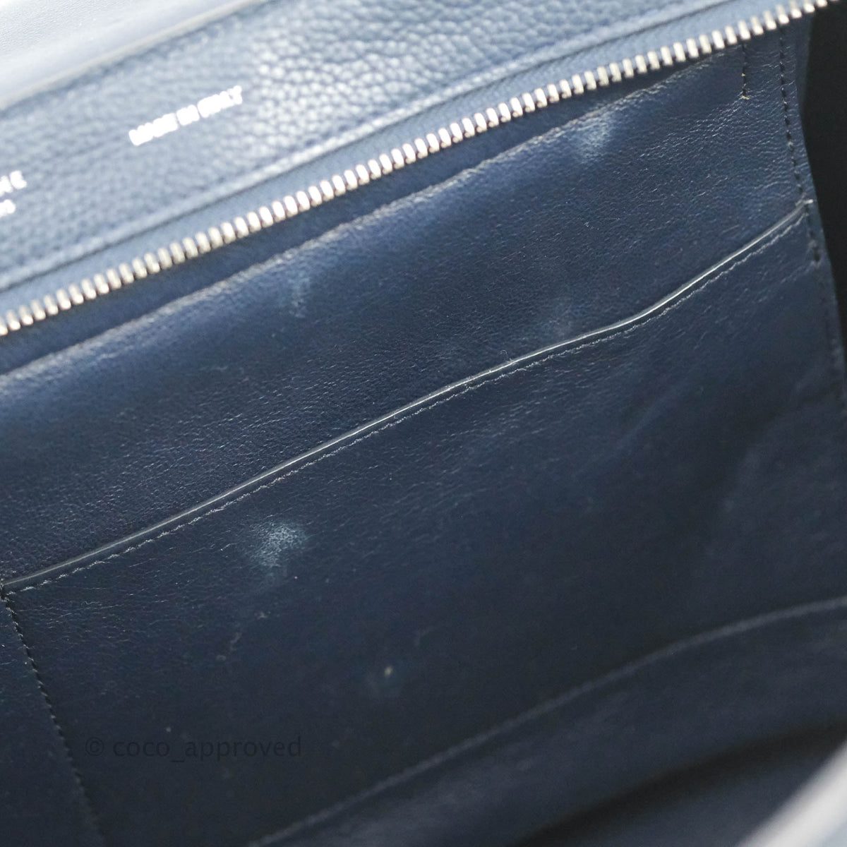 Celine Small Sleek Trapeze Navy Calfskin
