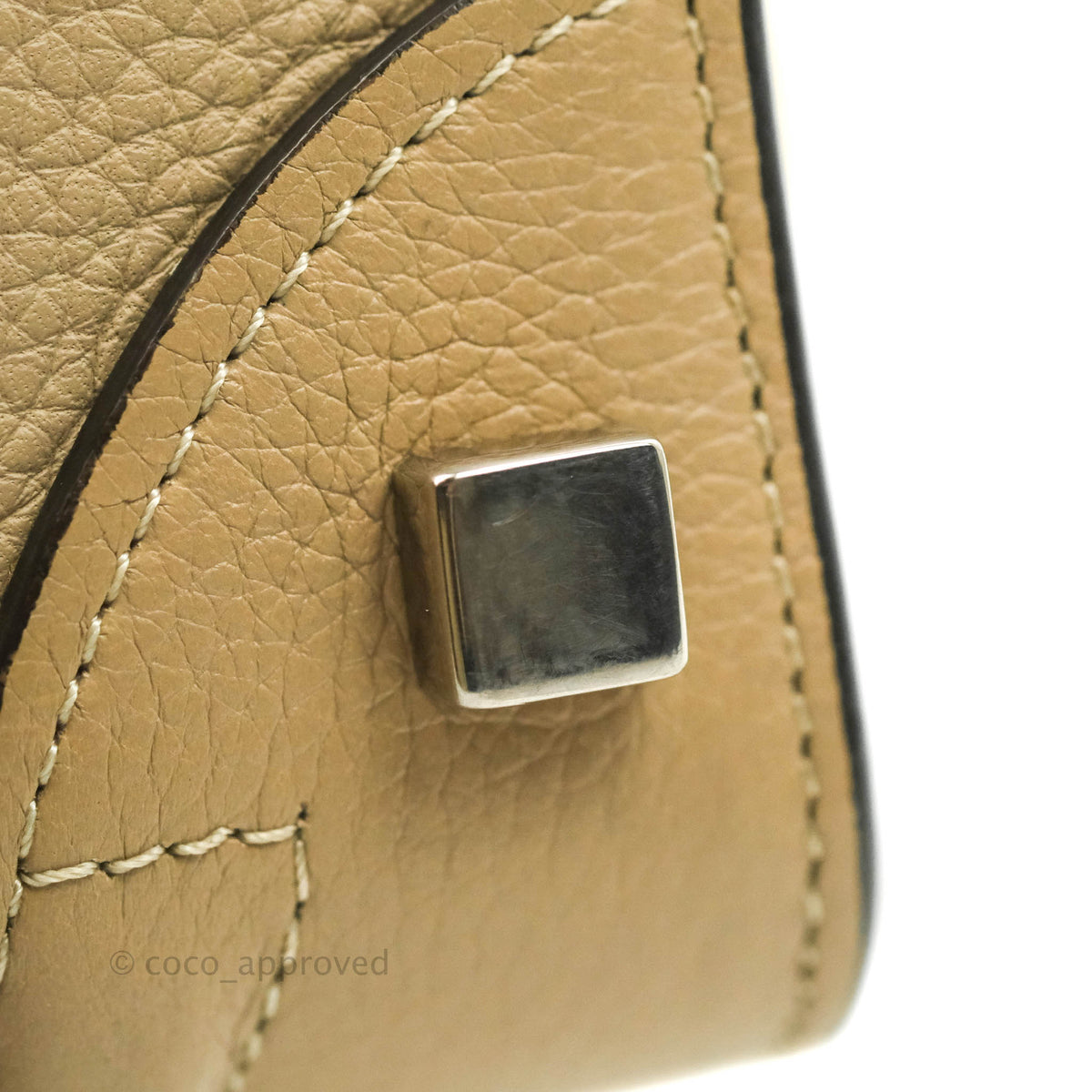 Celine Micro Luggage Handbag Dune Grained Calfskin