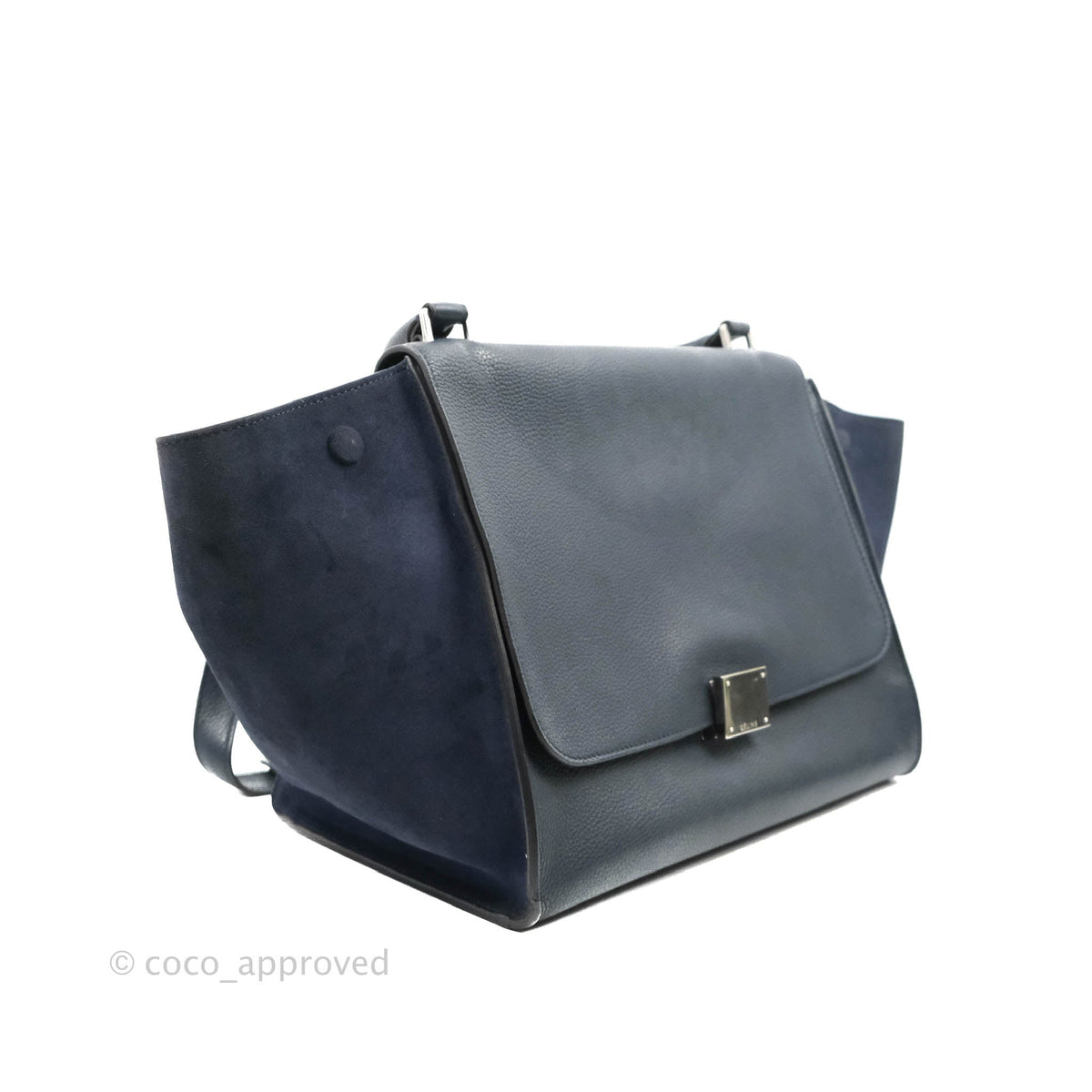 Celine Small Sleek Trapeze Navy Calfskin