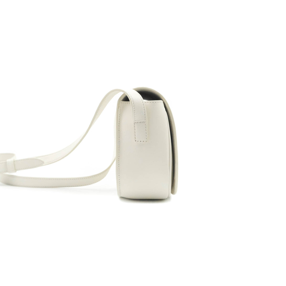 Celine Folco Cuir Triomphe White Smooth Calfskin