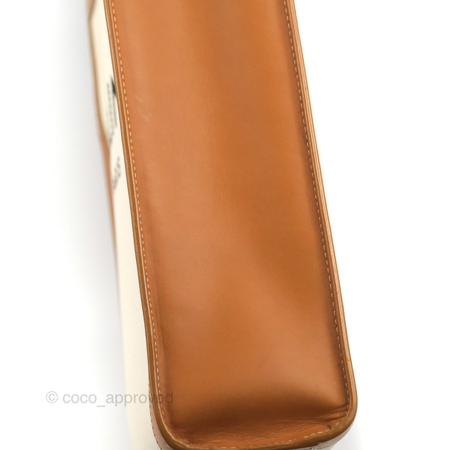 Celine Small Vertical Cabas Tote With Celine Print Natural/Tan