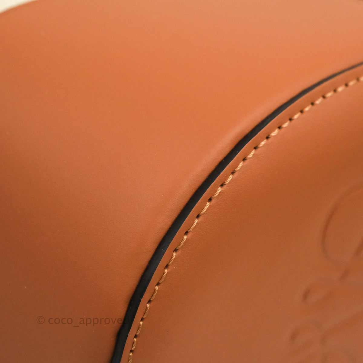 Loewe Small Balloon Bucket Bag Canvas Tan Calfskin