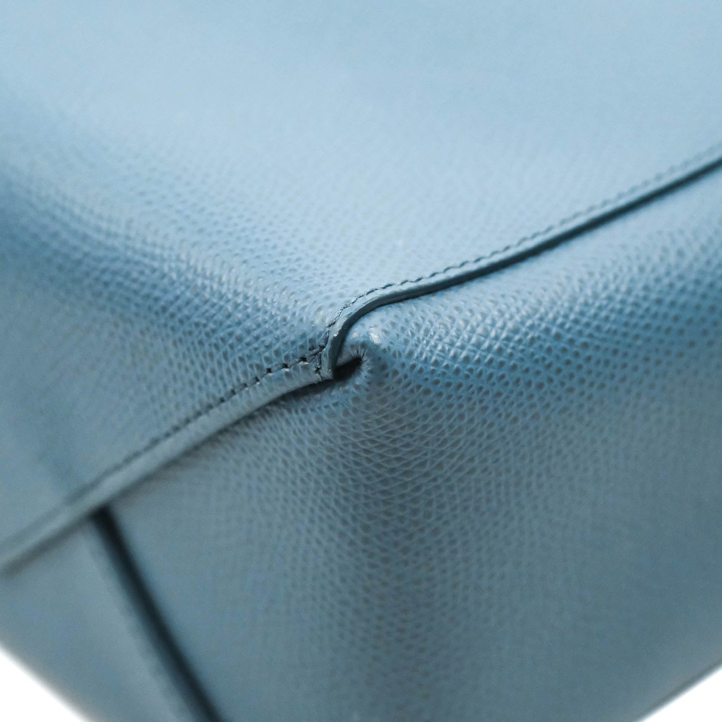 Celine Small Vertical Cabas Tote Grained Calfskin Blue Silver Hardware