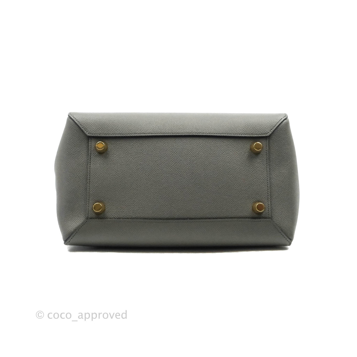 Celine Mini Belt Bag Grey Grained Calfskin Gold Hardware