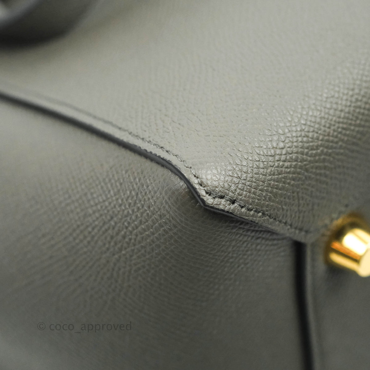 Celine Mini Belt Bag Grey Grained Calfskin Gold Hardware
