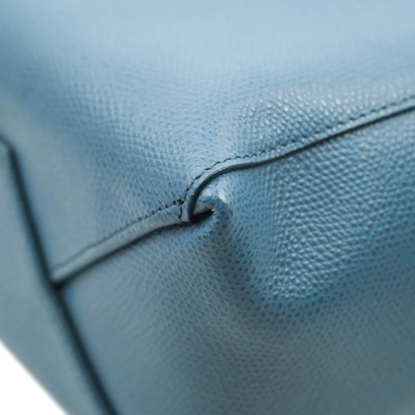 Celine Small Vertical Cabas Tote Grained Calfskin Blue Silver Hardware