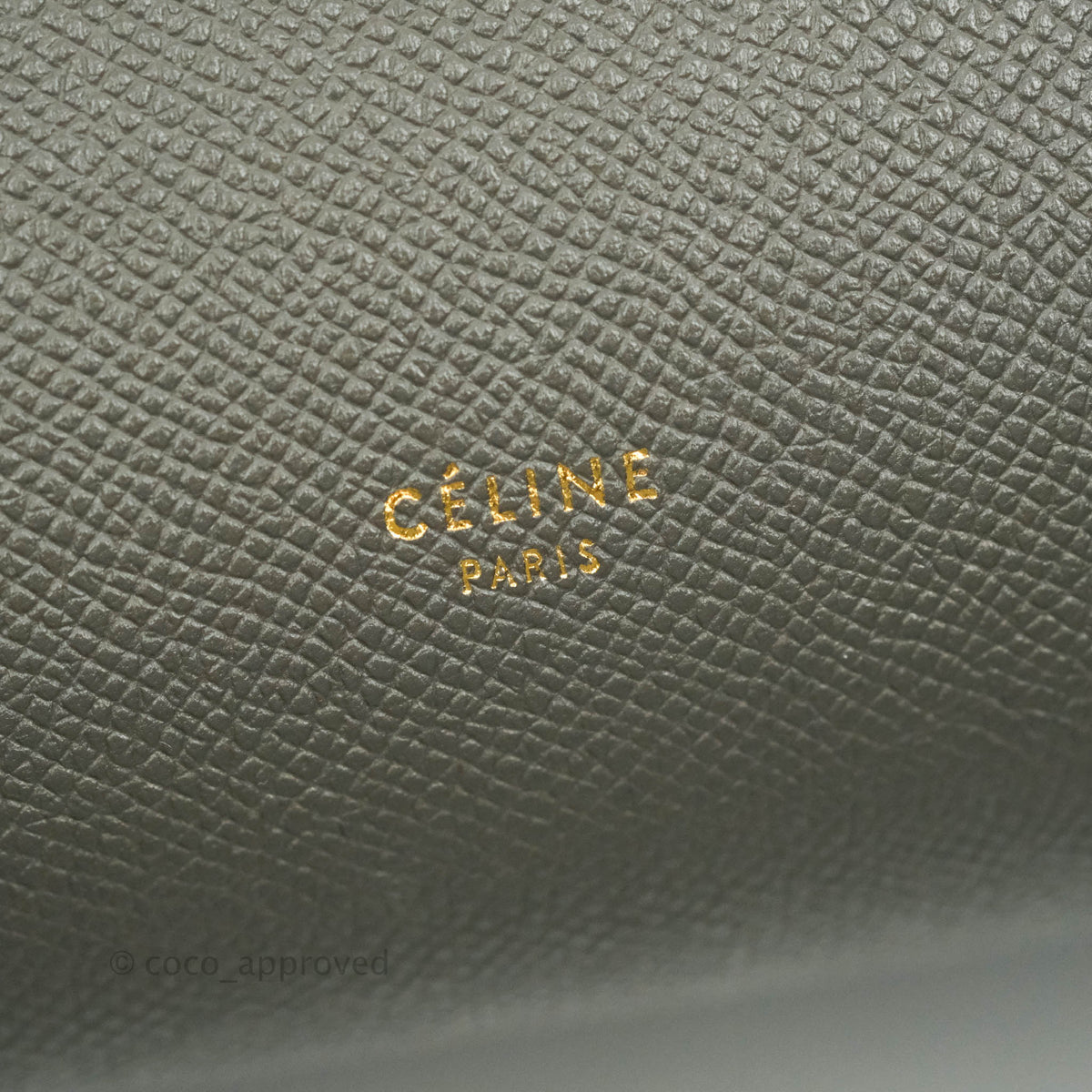 Celine Mini Belt Bag Grey Grained Calfskin Gold Hardware