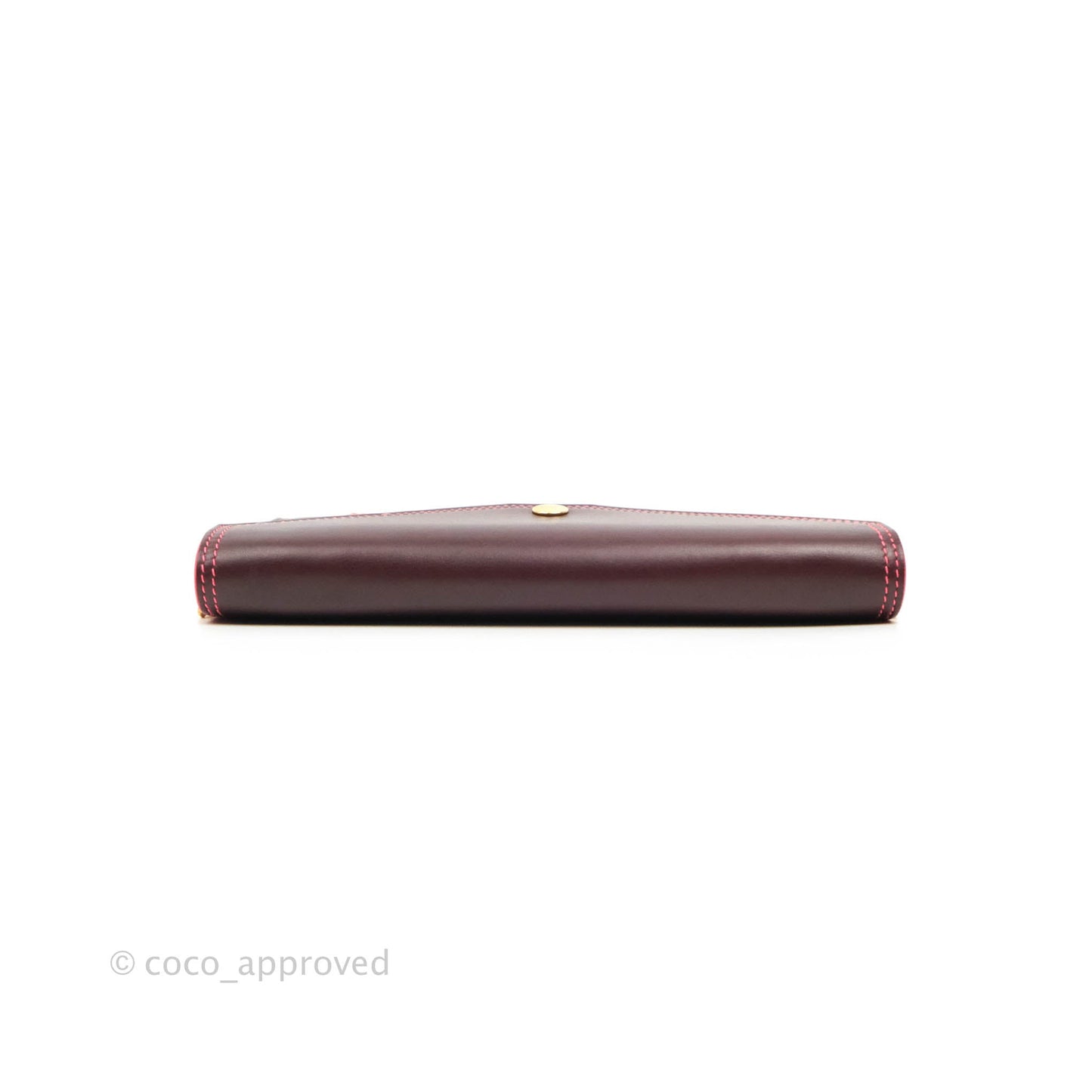 Celine Pocket Envelope Wallet on Chain Maroon