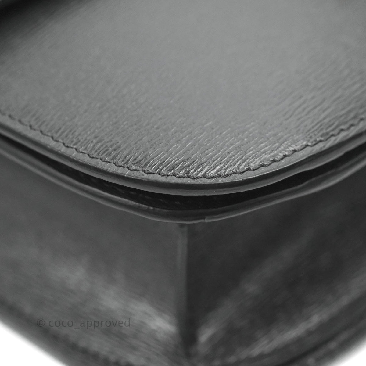 Celine Medium Classic Box Flap Dark Grey Liege Calfskin