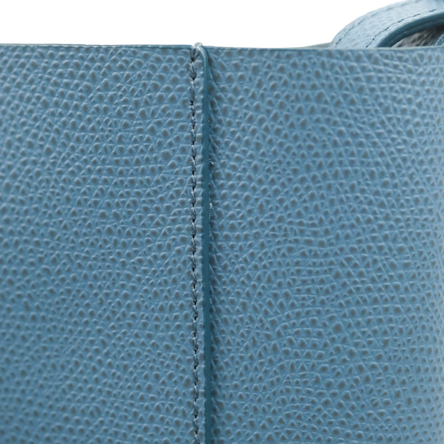 Celine Small Vertical Cabas Tote Grained Calfskin Blue Silver Hardware