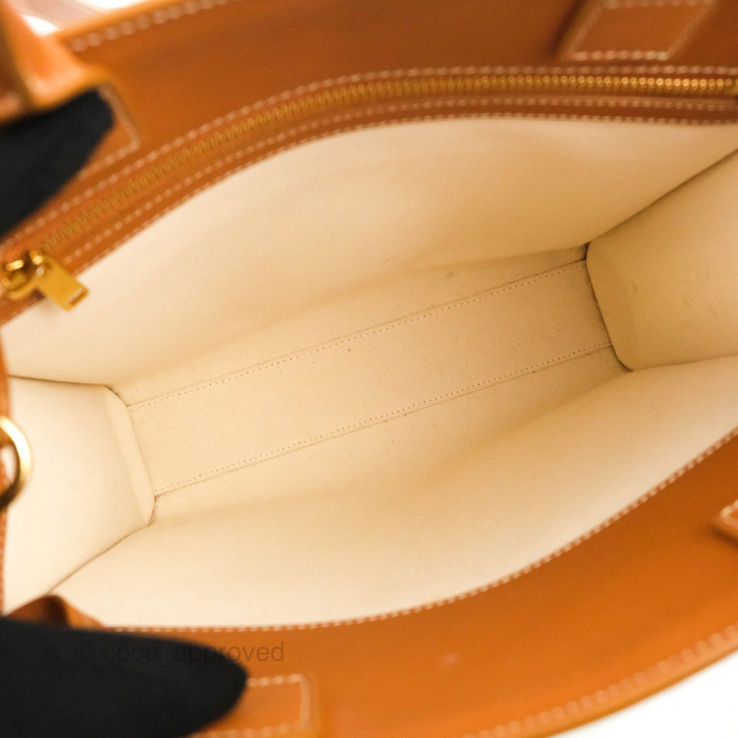 Celine Small Vertical Cabas Tote With Celine Print Natural/Tan