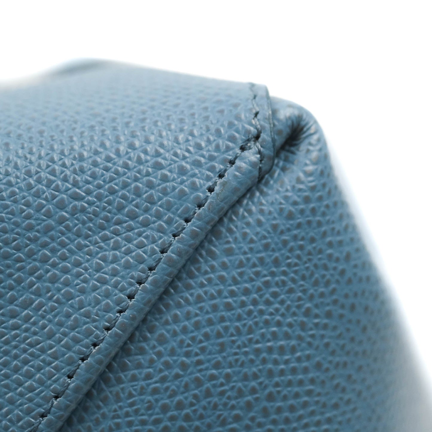 Celine Small Vertical Cabas Tote Grained Calfskin Blue Silver Hardware