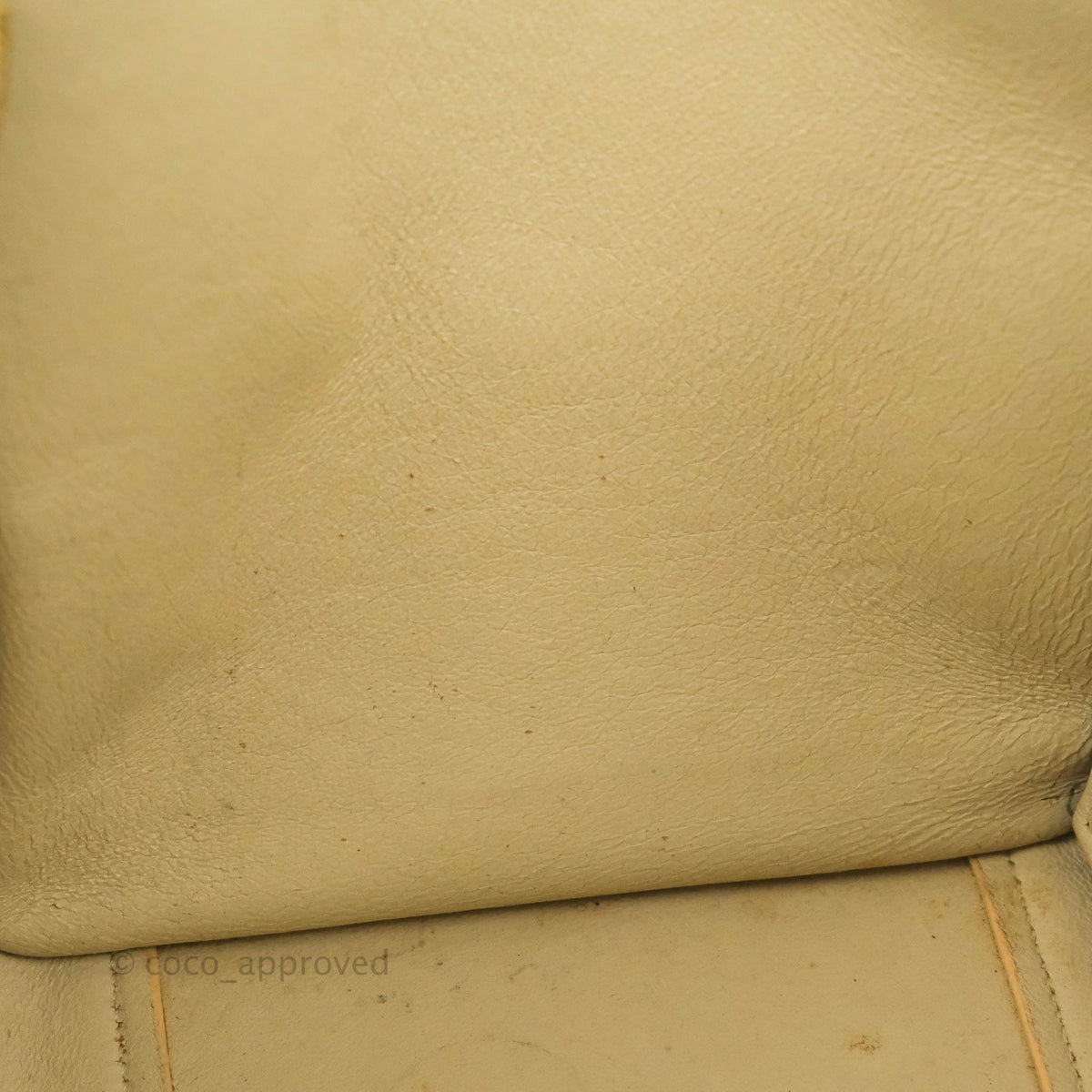 Celine Small Sleek Calfskin Tri-Color Trapeze Ivory