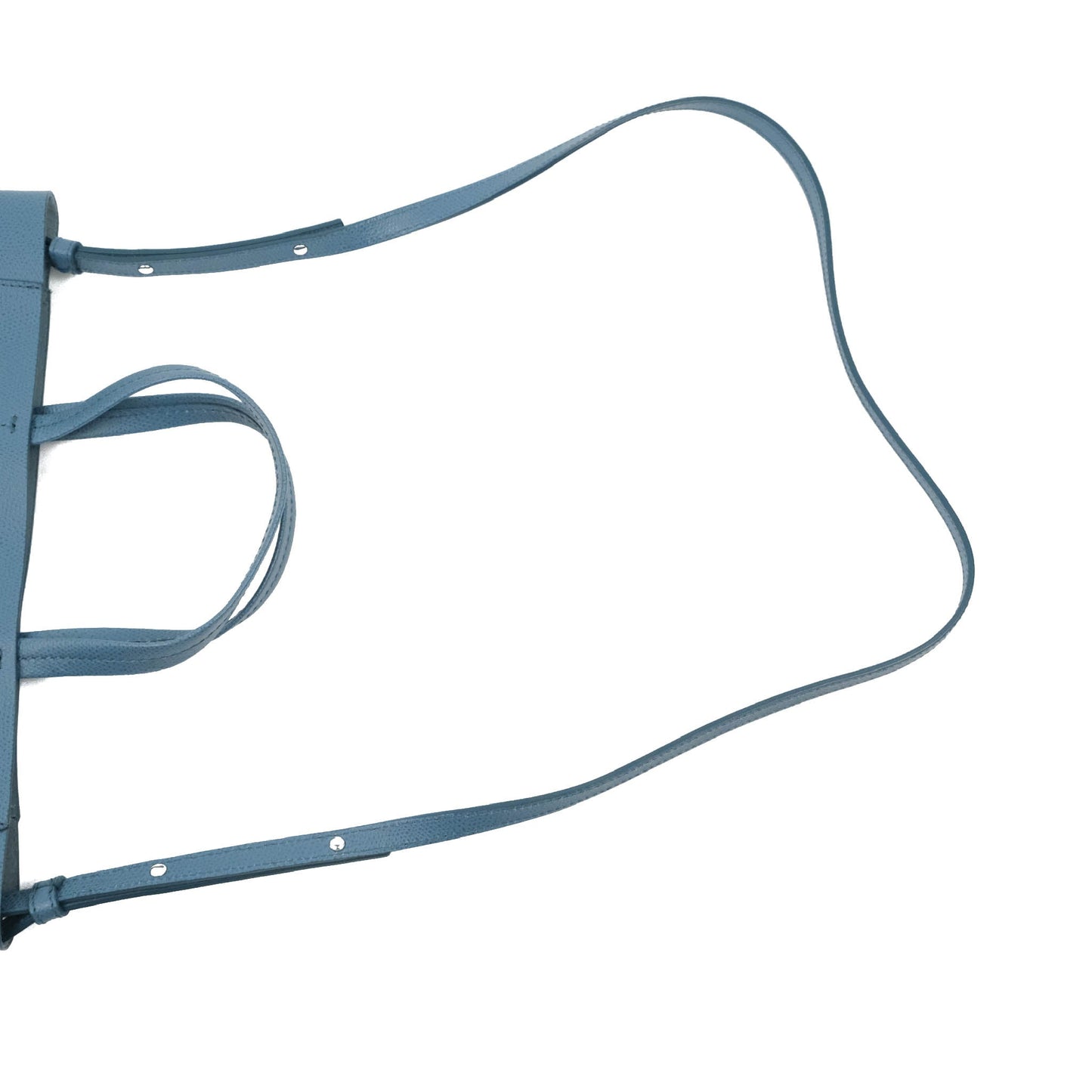 Celine Small Vertical Cabas Tote Grained Calfskin Blue Silver Hardware