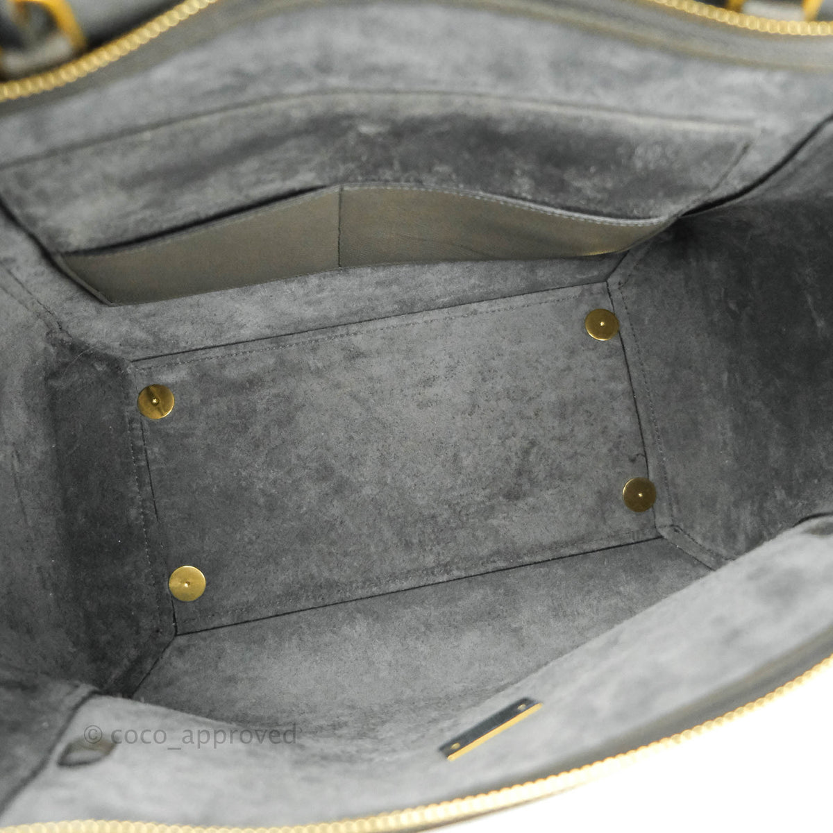 Celine Mini Belt Bag Grey Grained Calfskin Gold Hardware