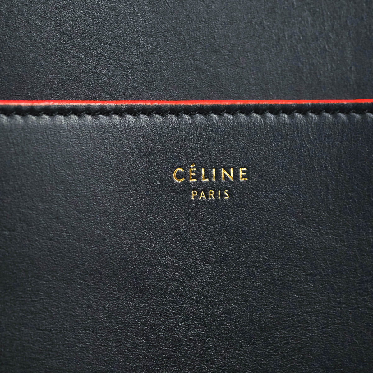 Celine Sangle Bucket Bag Navy Calfskin