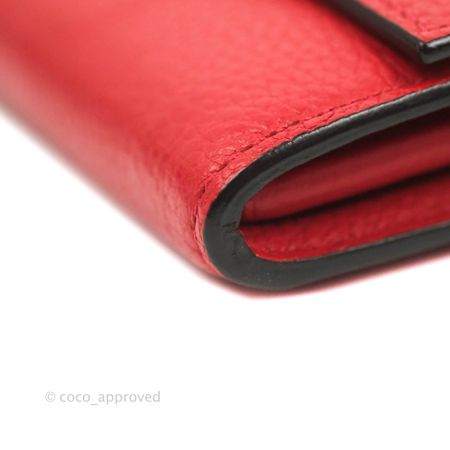 Celine Large Multifunction Flap Wallet Red Grained Leather