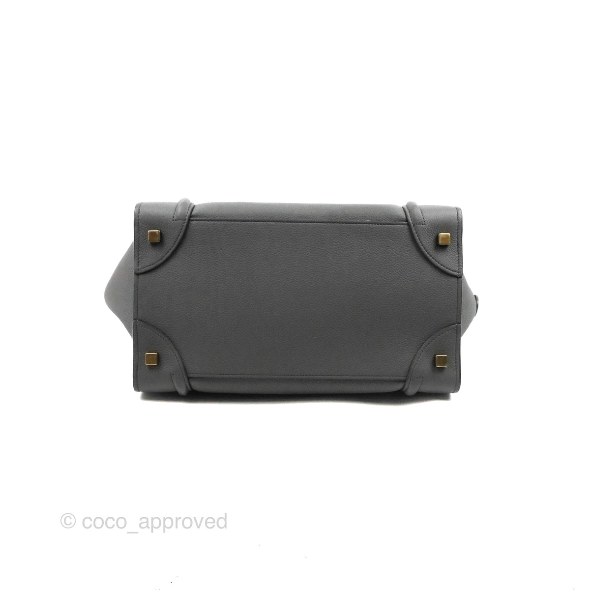 Celine Mini Luggage Bag Grey Grained Leather