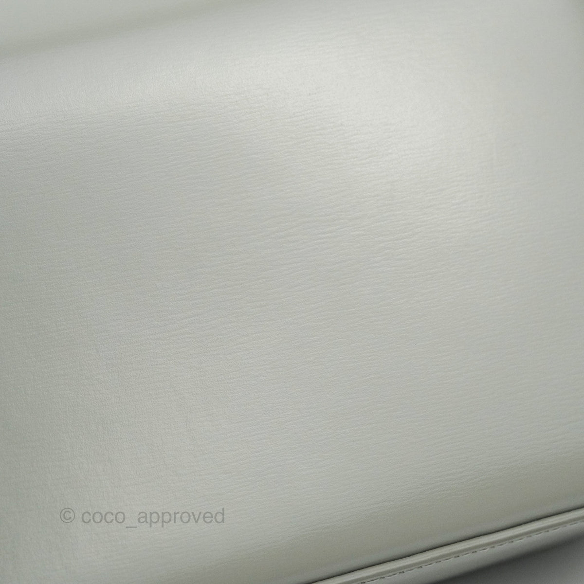 Celine Chain Shoulder Bag Pale Grey Shiny Calfskin