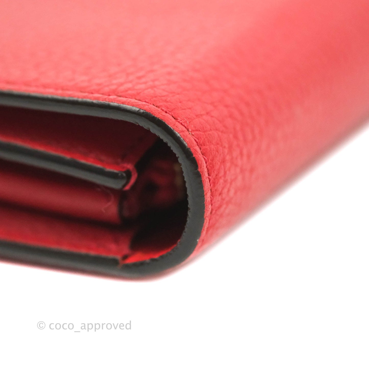 Celine Large Multifunction Flap Wallet Red Grained Leather