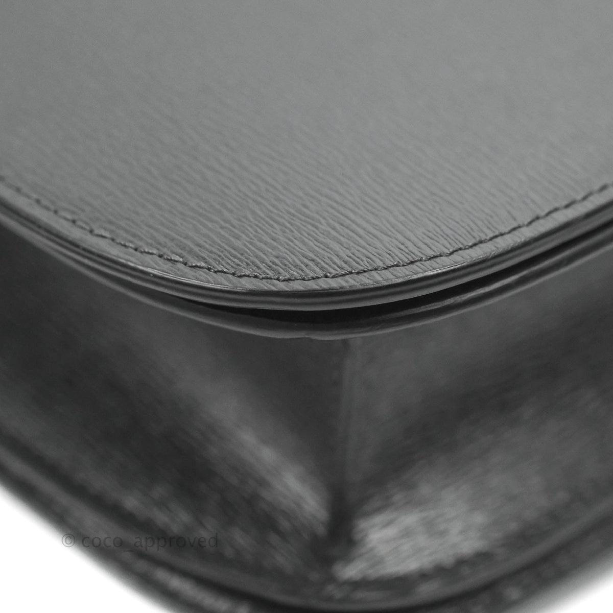 Celine Medium Classic Box Flap Dark Grey Liege Calfskin