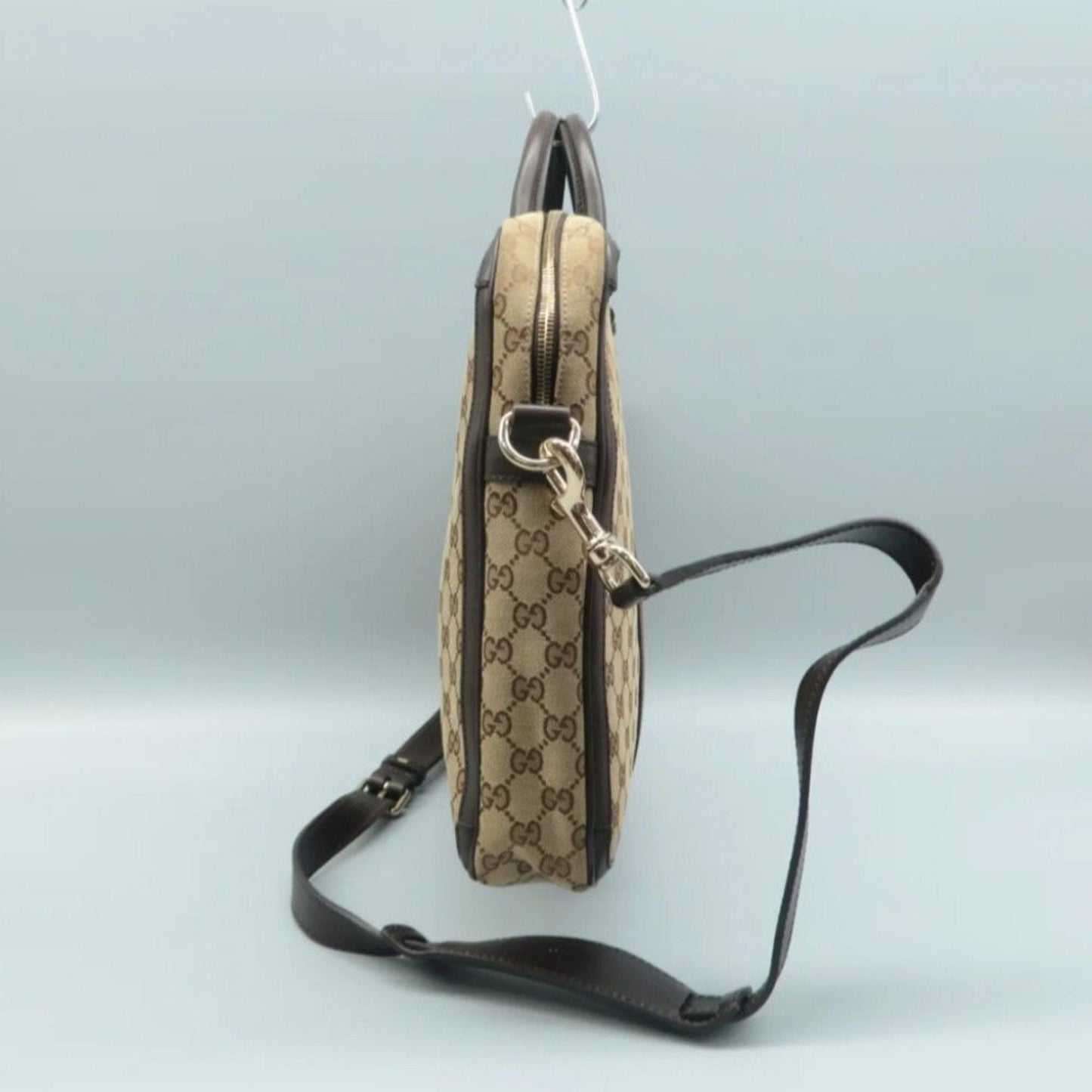 GUCCI  Brown Cloth Satchel Bag