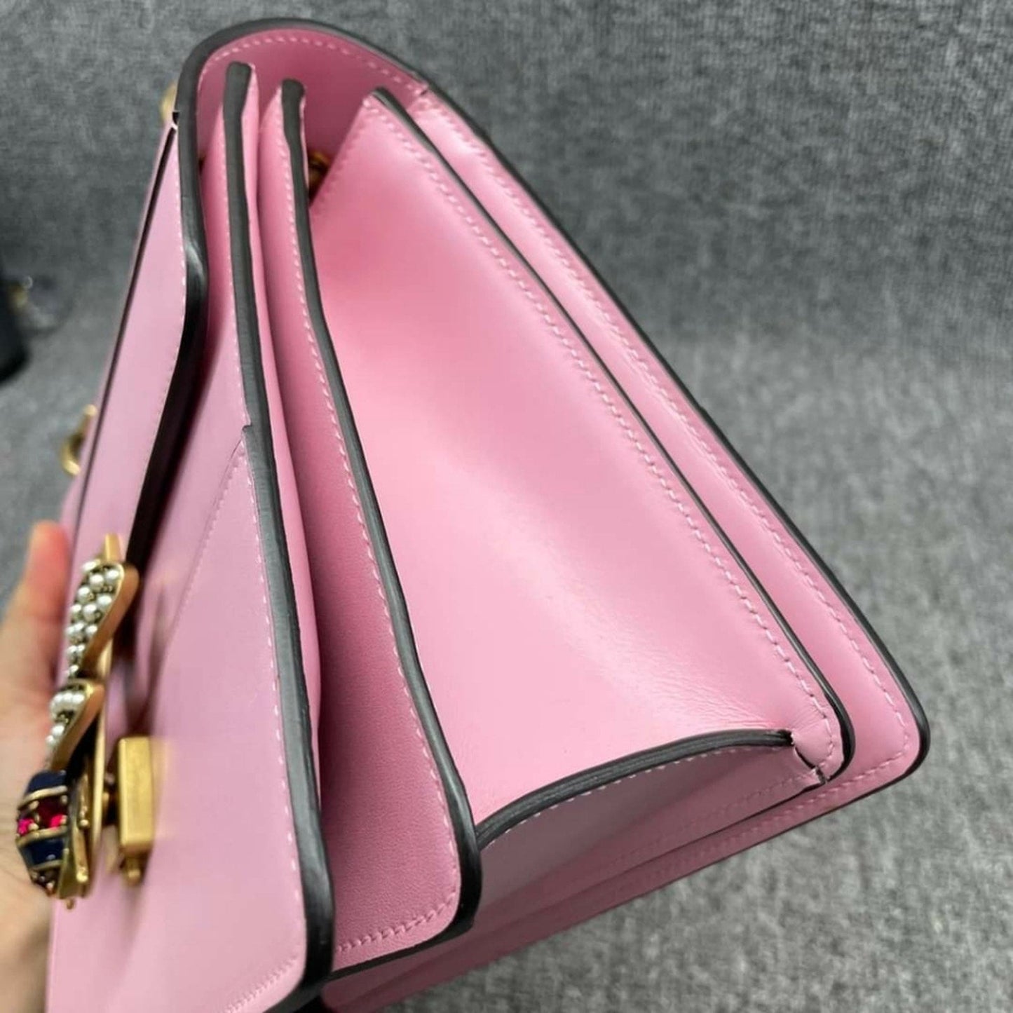 GUCCI Queen Margaret Multicolor Leather Satchel