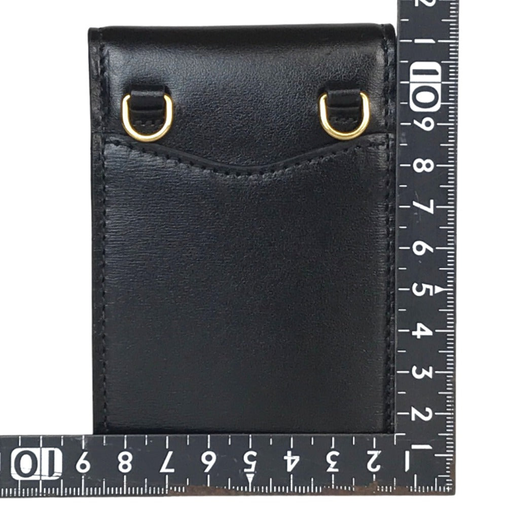 GUCCI Card Case 658617 2149 leather black Cross body Women(Unisex) Used