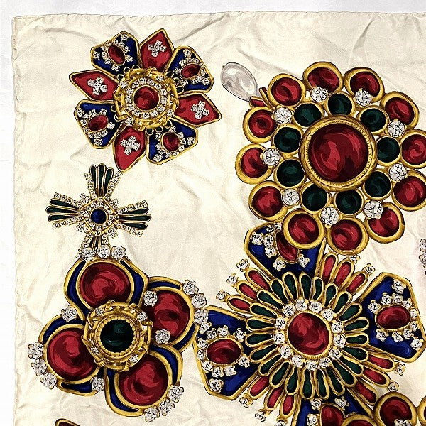 Chanel Silk Jewelry Motif Scarf