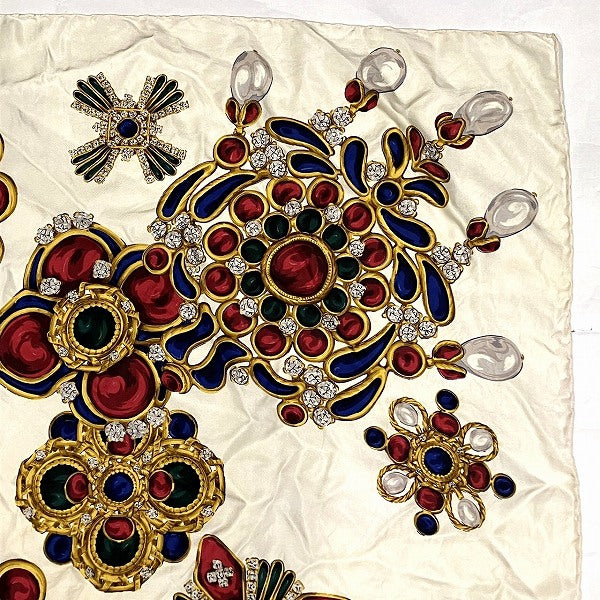 Chanel Silk Jewelry Motif Scarf