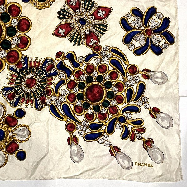 Chanel Silk Jewelry Motif Scarf