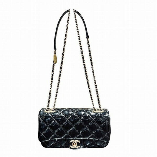 Chanel Matelassé Enamel Lambskin 2way Shoulder Bag