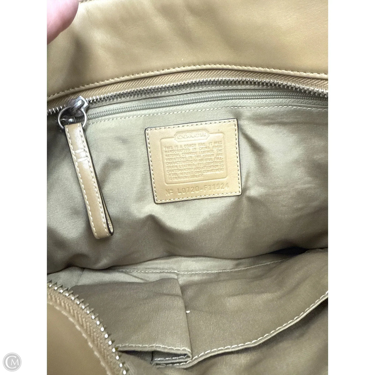 Handbag Designer By Coach, Size: Large