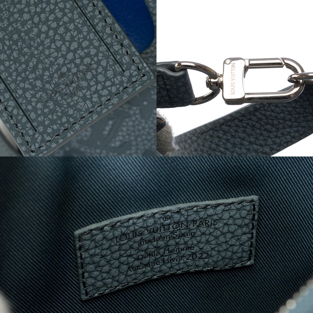 LOUIS VUITTON Virgil Abloh Fall-Winter 2022 Hobo Cruiser in grey leather, SHW